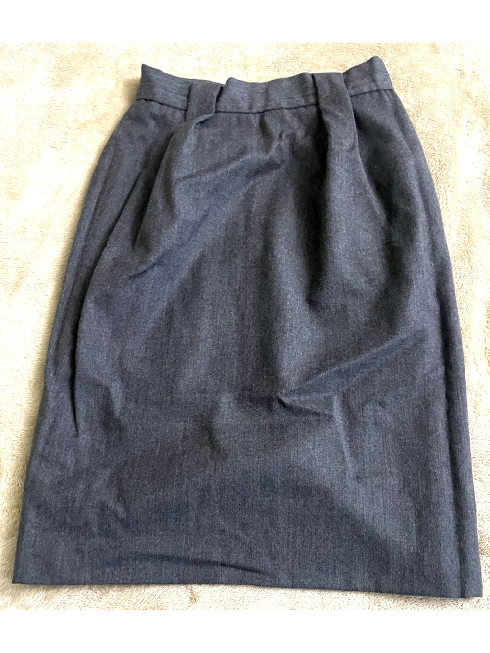 JONES NEW YORK Skirt Womens Size 8 Pure Wool Charcoal Gray Made In USA